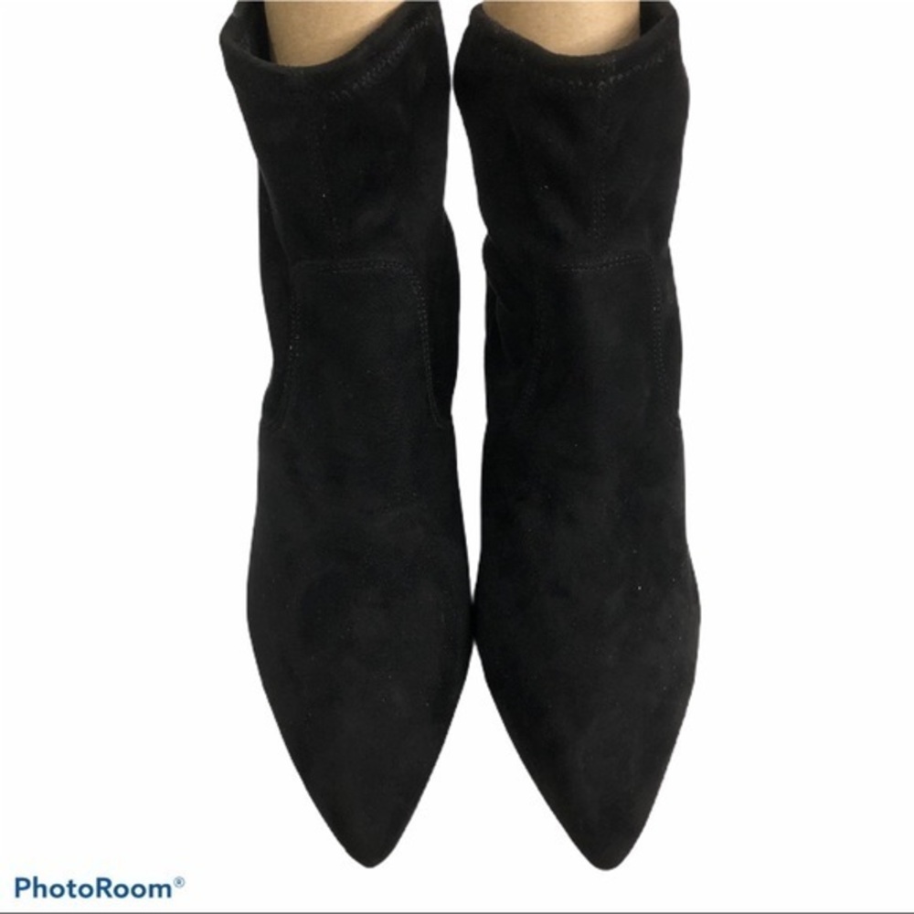 ASOS black suede booties, worn once